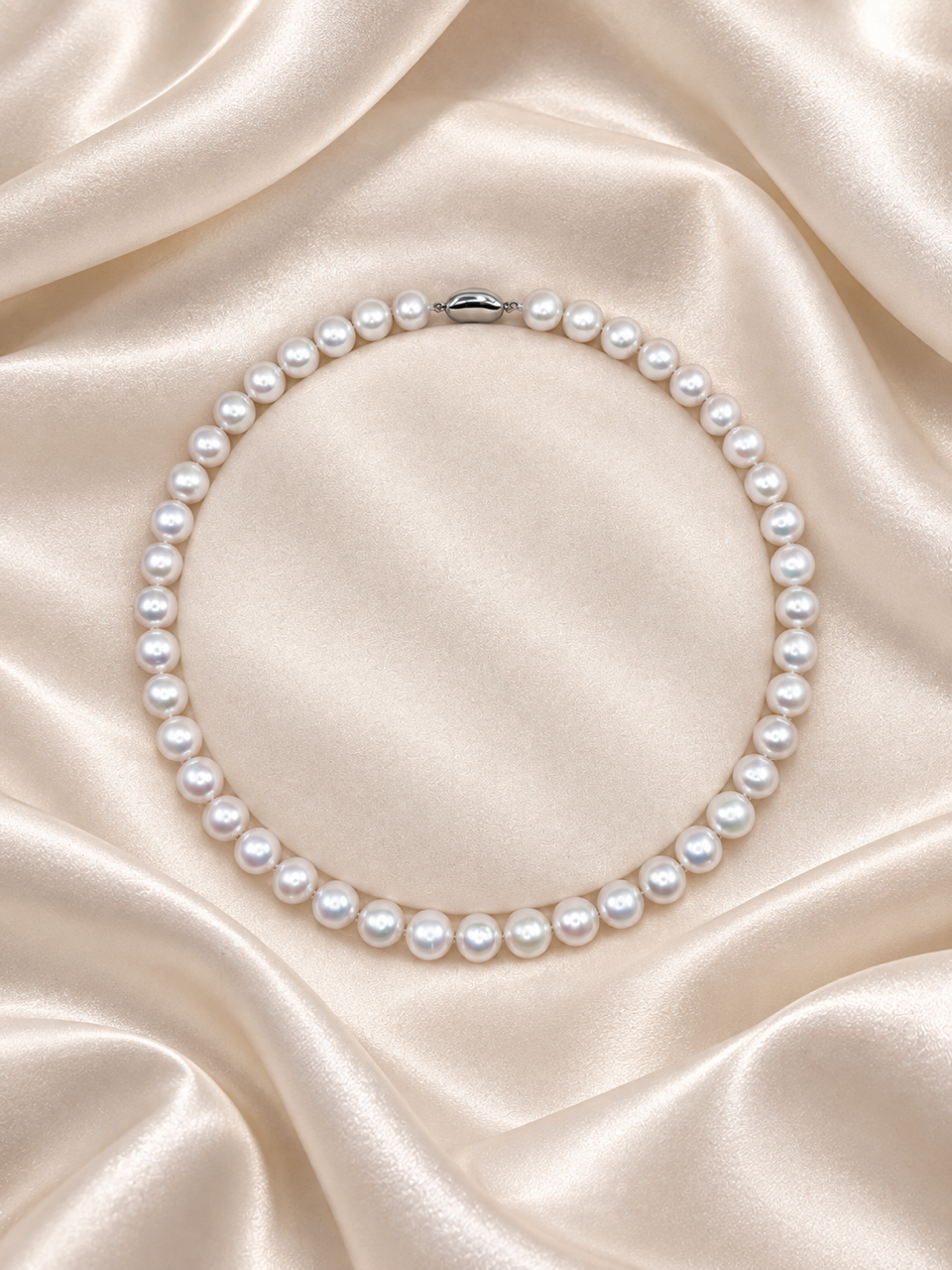 Classic Freshwater Pearl Strand Necklace — 9–11mm