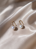 Heel Pearl Drop Earrings — Gold-Plated Sterling Silver, 9mm Freshwater Pearl