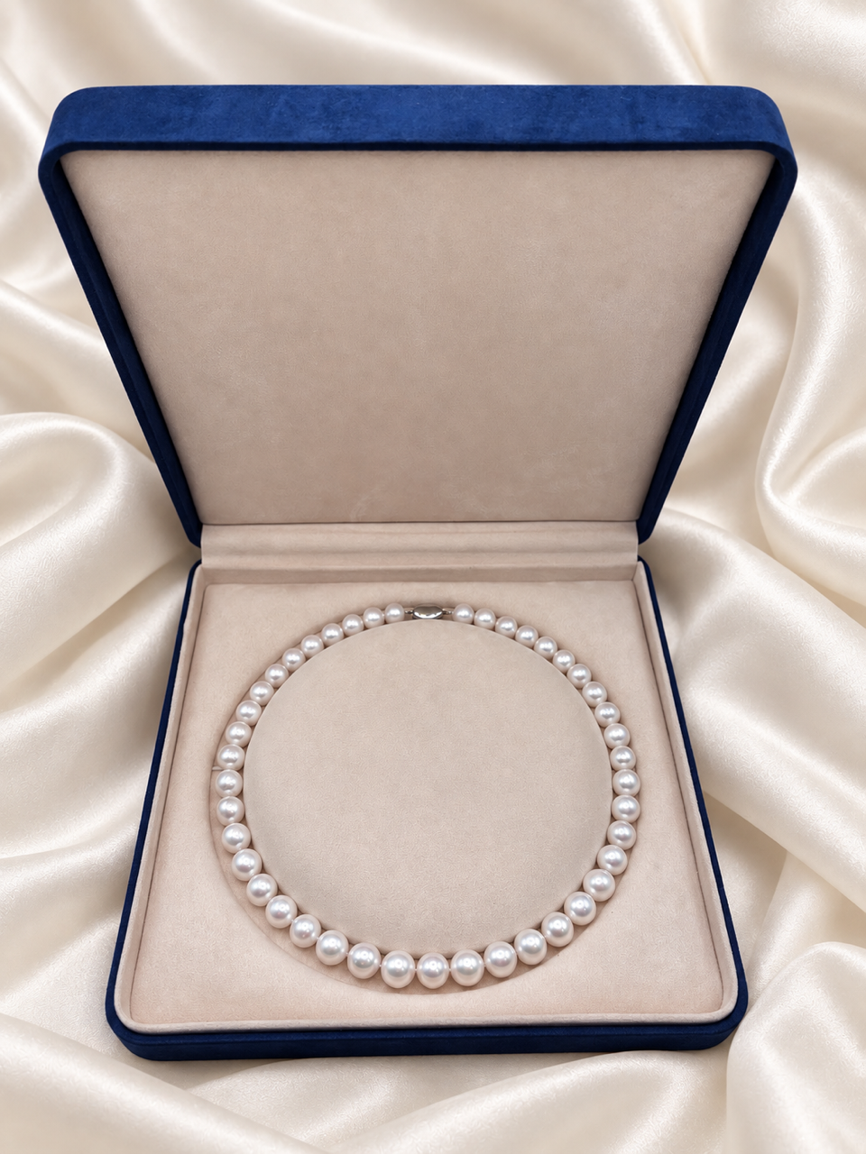 Classic Freshwater Pearl Strand Necklace — 9–11mm