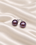 The 11mm Purple Edison Freshwater Pearl Stud Earrings